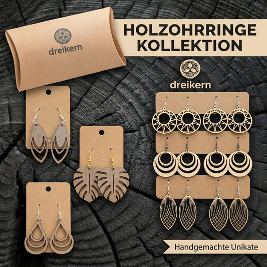 Handgemachte Holzohrringe – Natürlich, einzigartig & mit Liebe gefertigt