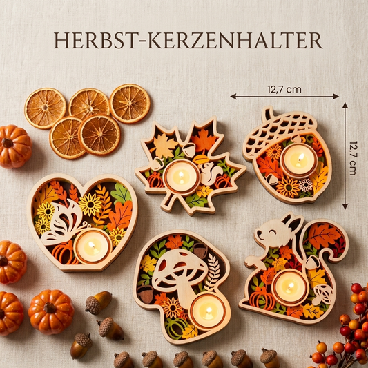 Teelichthalter aus Holz – Stimmungsvolle Herbstdeko mit Tiefeneffekt