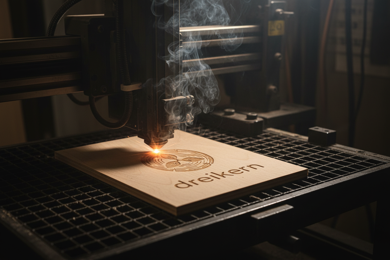 Laser Gravur dreikern